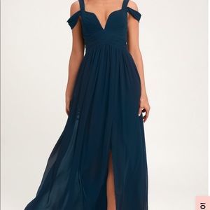 Lulu’s Ocean of Elegance Navy Maxi Dress